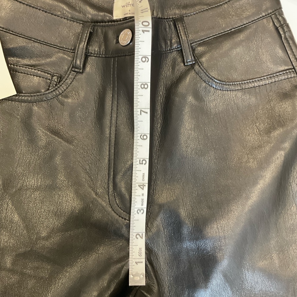Wilfred The Melina Vegan Leather High-waisted Pant Black Size 4 - Picture 13 of 16